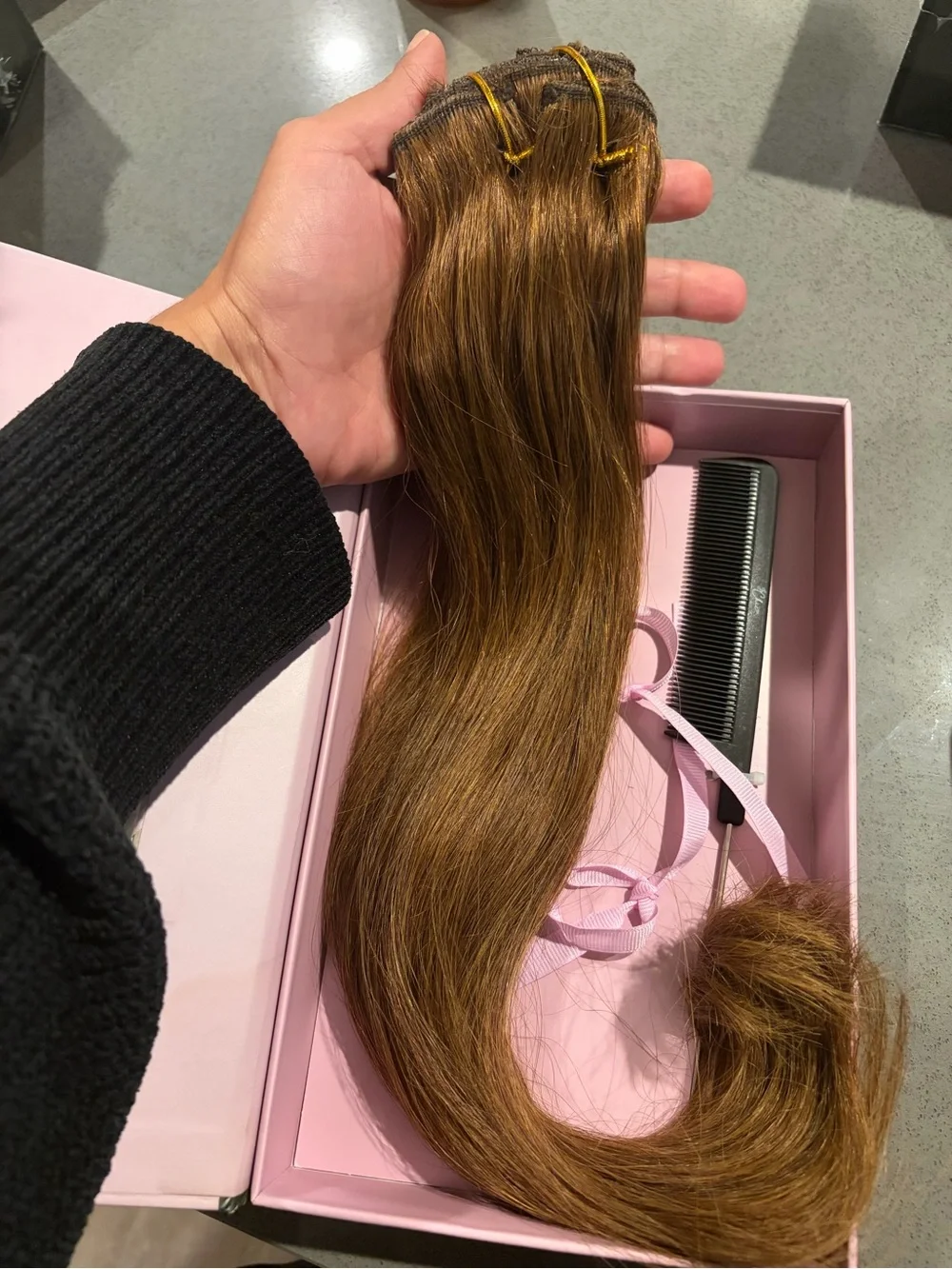 chic Remy Perfect Blend Halo Clip-Ins - Light Brown